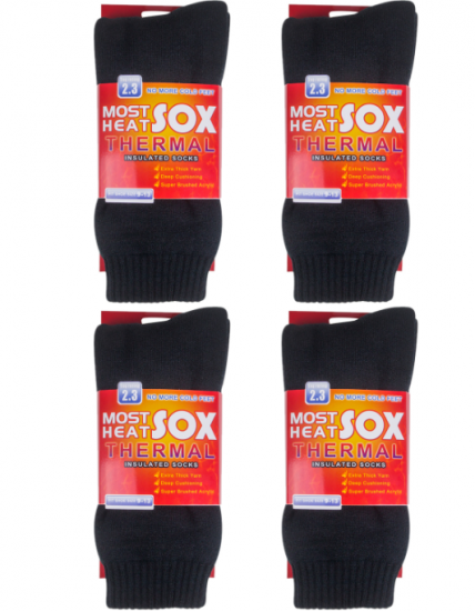 Thermal Socks for Men Thick Insulated Heated Socks Winter Warm Socks for Cold Weather(Black,one size) - Click Image to Close