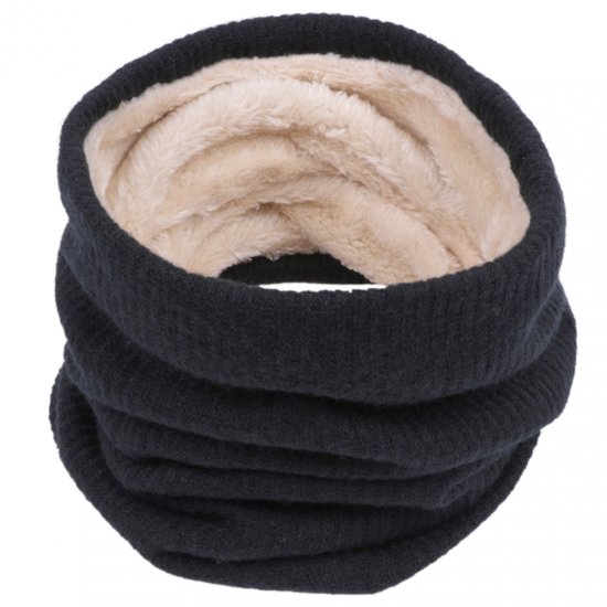 Chalier Infinity Scarf Winter Double-Layer Neck Warmer Knit Fleece Lined Circle Loop Scarves Gifts - Click Image to Close