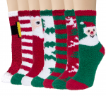 CHALIER GLYR 7 Pairs Fuzzy Socks for Women Warm Cozy Slipper Socks Fluffy Socks Christmas Gifts