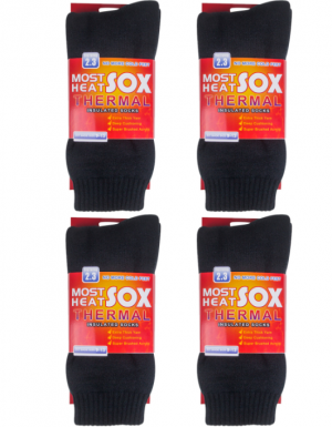 Thermal Socks for Men Thick Insulated Heated Socks Winter Warm Socks for Cold Weather(Black,one size)